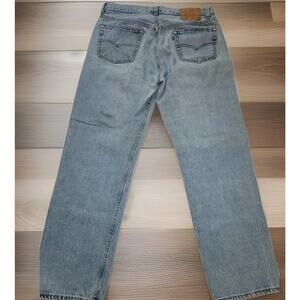 Vintage Levis 501 Denim Jeans Button Fly Size 33 X 28.5" USA 90s 501 bottom 553